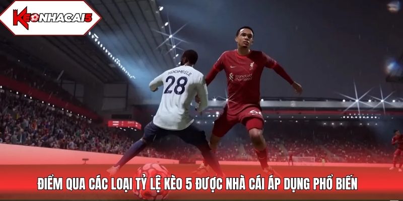 Điểm qua các loại tỷ lệ kèo 5 được nhà cái áp dụng phổ biến